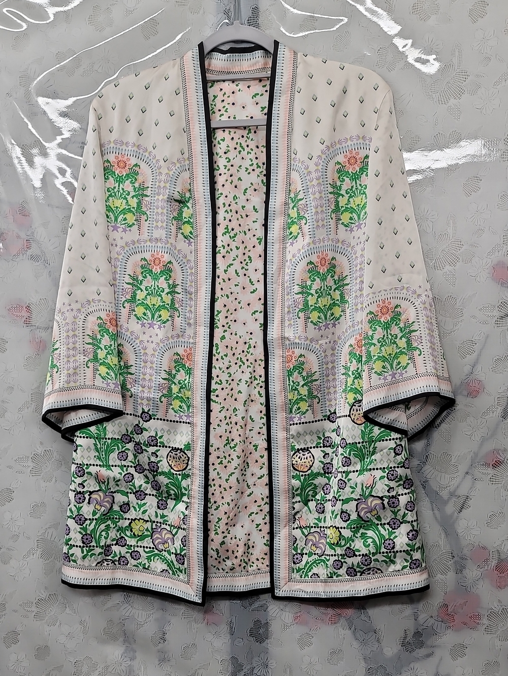 Alice + Olivia Nwot Koko Sunvalley Trellis Reversible Kimono Size Small